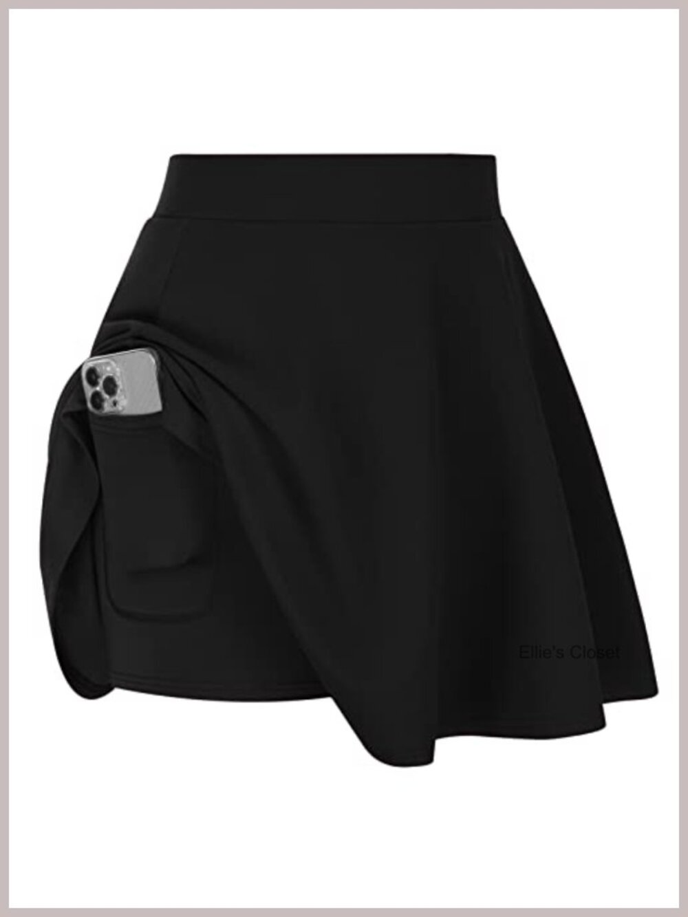 Women's Plus Size Skater Skirt High Waist Flared Skorts with Built-in Shorts